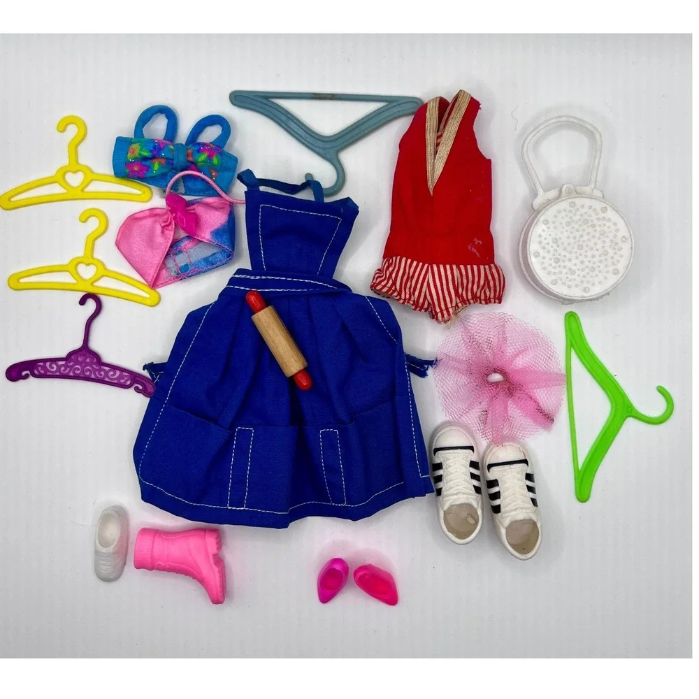 Barbie Doll Clothes Accessories Lot 1964 What's Cookin Skipper Blue Red GOOD